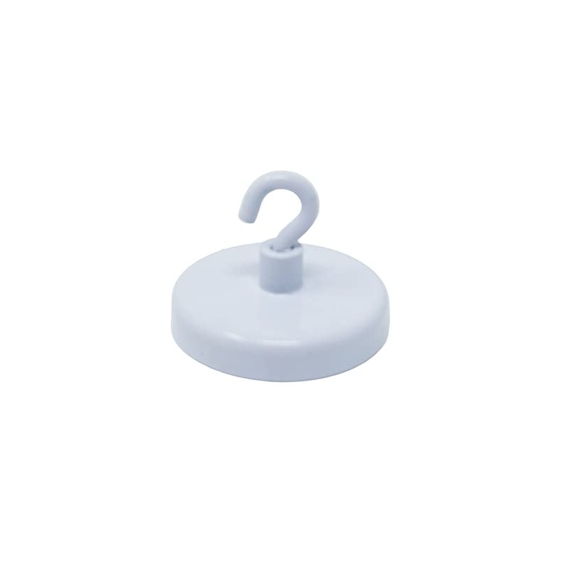 FIRST4MAGNETS Ferrite White Painted Clamping Magnet with M4 Hook for