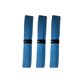 Buluzine Racket Grip Tacky Tennis Grip Absorbent Anti-Slip Badminton Overgrip Pickleball Overgrip with Damping Ridges Overgrips 3pcs Blue
