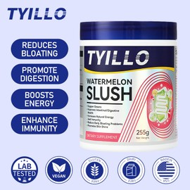 Tyillo Super Greens Powder, Green Superfood Powder with Chlorella & Spirulina for Digestion, Vegan,Gut Health, Support Energy and Immunity, Bloating Relief for Women,Watermelon Slush, 60 Servings