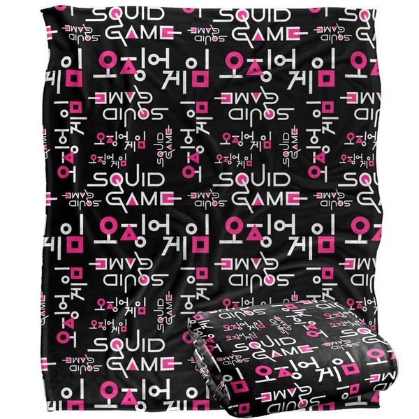 Squid Game LOGO PATTERN Silky Touch Super Soft Throw Blanket