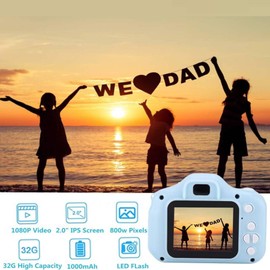 Zopsc - Mini cámara Digital portátil para niños con función de Foto/Video Cámara HD 1080P con Pantalla en Color IPS de 2.0 Pulgadas, soporta Tarjetas de Memoria de hasta 32G(No se Incluye)