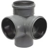 HT Pipe Double Branch DN 110 with 90° Bend Double