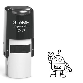 stampexpression - Funny Robot Outline Self Inking Rubber Stamp - Black Ink (A-63234)