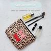 BornSiiren Leopard Print Cherry Makeup Bag,Cosmetic Bag for Women, Large