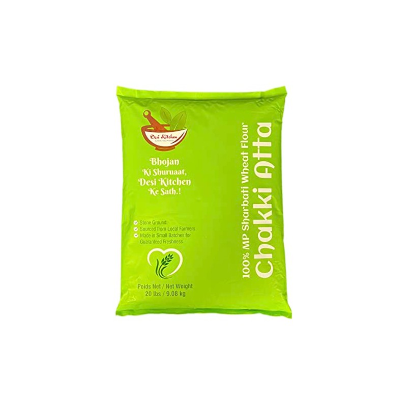 Desi Kitchen MP Sharbati Wheat Flour (Chakki Atta) 20lbs