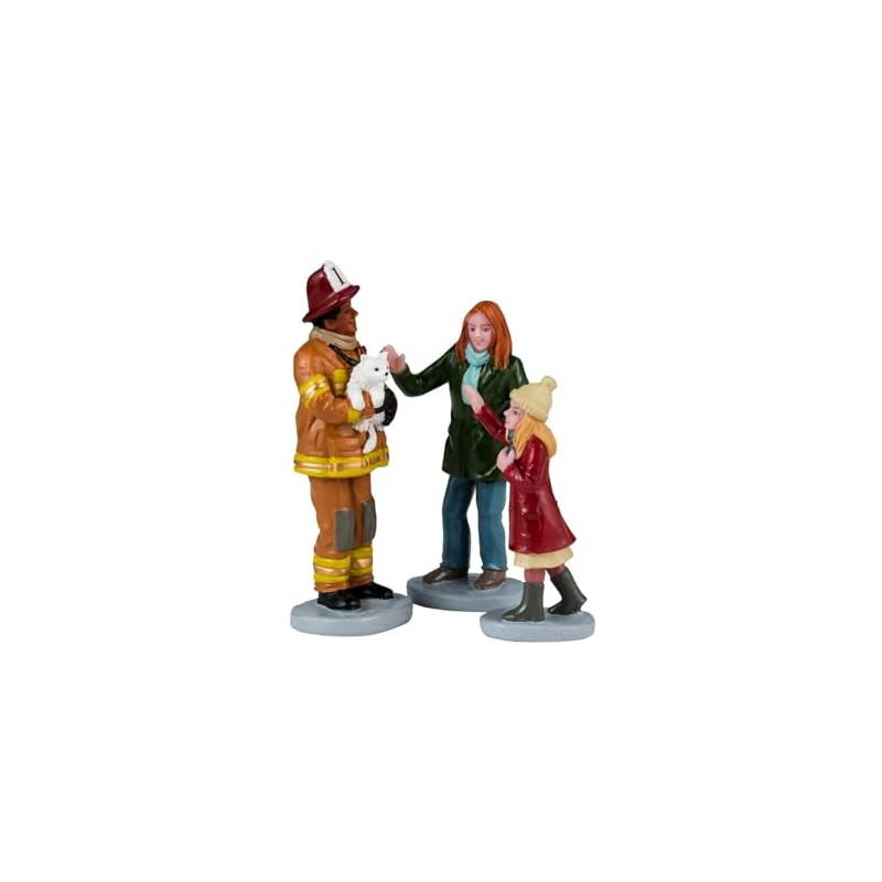 Lemax Fireman to The Rescue, Set of 3#42325