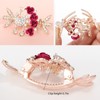 Molans 3pcs Rhinestone Crystal Hair Clips Rose Flower Style Crystal