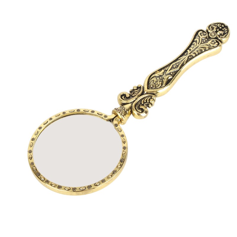 3X Retro Magnifying Glass Elderly Kids Handheld Magnifier for Reading