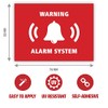 5 x Alarm System Stickers - Security Alarm Warning Sign