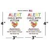 Max Petals ® 🧩 Autism Alert Decals (2-Pack) - 3x4"