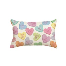 Artoid Mode Hearts Love Forever Valentine's Day Cushion Cover, 30x50 cm Be Mine Spring Decorative Pillow Case Cover Sofa Living Room Outdoor Decor