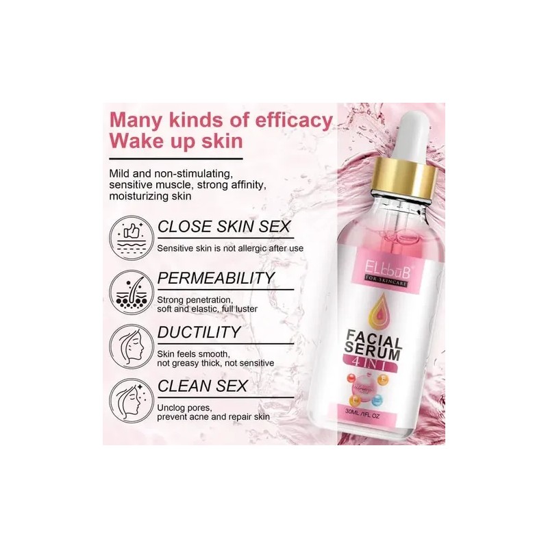 Suero Facial 4 En 1 Ácido Hialurónico Vitamina C Y