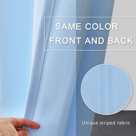 MAIHER Striped Medical Office Curtain, Room Divider Curtain Only for Room Separation (1 Panel, Blue, 5x8ft)
