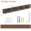 OUTNILI Mop and Broom Holder Wall Mount - Rustic Wood