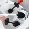 Heavy Duty Stainless Steel Toilet Brush Set with Holder(2 Brush