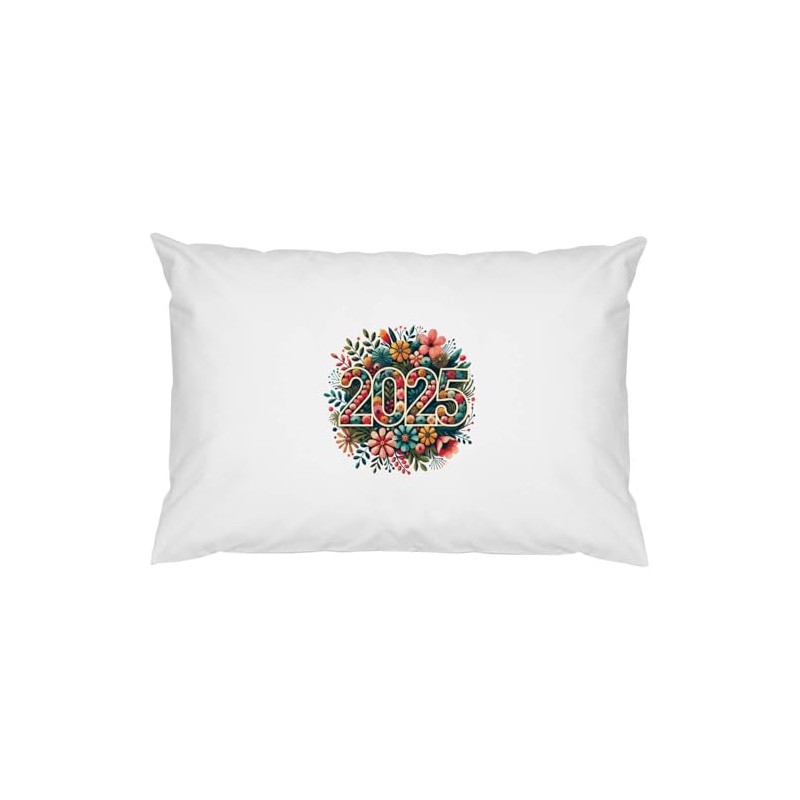 2 x 'Floral New Year 2025' Cotton Pillow Cases (PW00039423)
