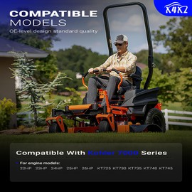 1685321-S Carburetor with Air filter oil filter Fuel pump Kit For Kohler KT725, KT730, KT735, KT740, KT745 7000 Series 22HP 23HP 24HP 25HP 26HP Engines Replace# 16 853 19S, 32 853 63S, 32 853 67-S