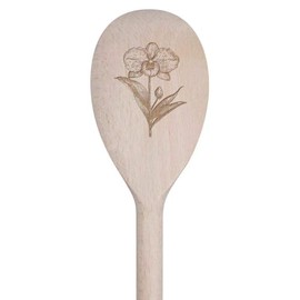 30cm 'Blooming Orchid' Wooden Cooking Spoon (SO00025643)