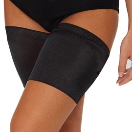 Glamza Elastic Thigh Bands Non-Slip Running Thigh Bands Size E - (62cm - 70cm) Black