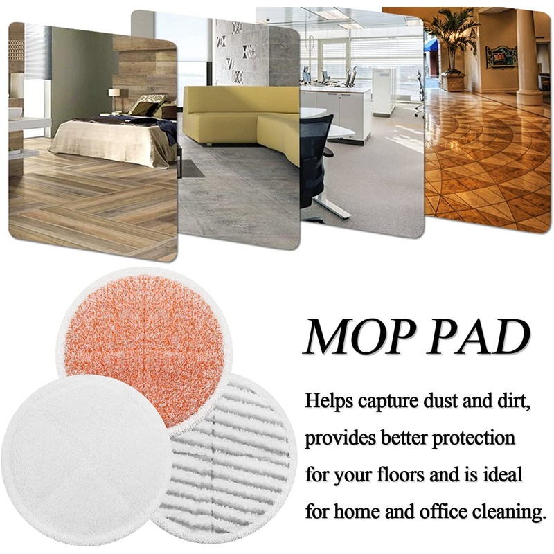 6 Pack Spinwave Mop Pads Replacement Kit Compatible with Bissell