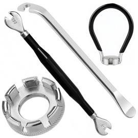 Wefaly Spoke Wrench Bicycle Made of Steel, 4 Piece Spoke Tensioner Set, Universal Nipple Tensioner Bicycle for Centring Repairing, 10-15 Gauge Spoke Tool for Driving Bike