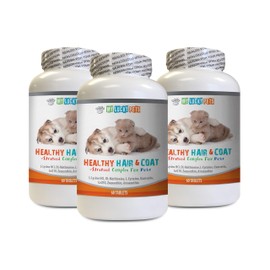 MY LUCKY PETS LLC Dog Coat Health - Pets Healthy Hair and Coat - Boost Immune System - Nail Health - Premium Complex - Dog Vitamins for Skin and Coat - 180 Treats (3 Bottles)