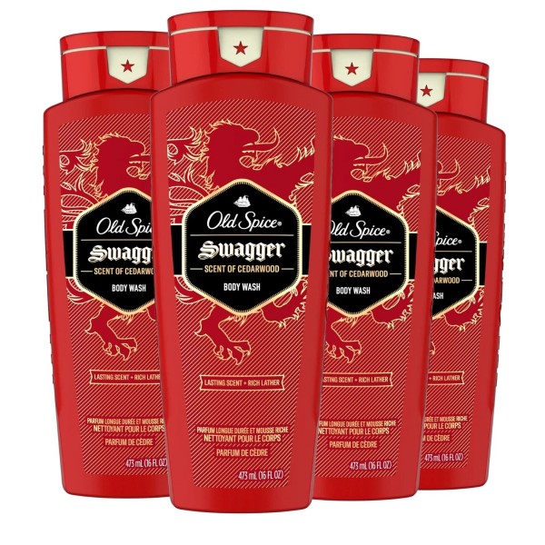 Old Spice Men's Body Wash Swagger Scent 24/7 Shower Freshness