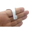 4 x White Picture Rail Moulding Hooks Contemporary Heavy Duty