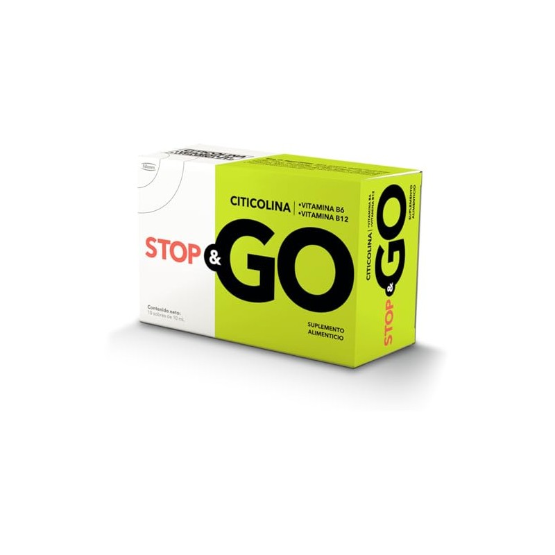 STOPGO Suplemento Alimenticio con Citicolina Vitamina B6 Vitamina B12 10