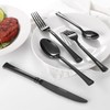 Black Silverware Set,18/10 Heavy Stainless Steel Flatware Set,40 Piece Cutlery