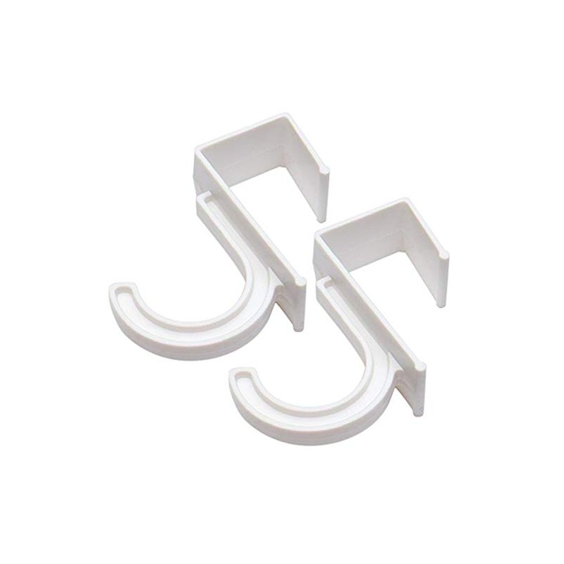 Merriway BH01840 (2 Pcs) Small Plastic Laundry Hanging Hook, Suitable