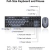 AUSDOM Wireless Keyboard and Mouse Combo: 2.4G Full-Sized Rechargeable Cordless