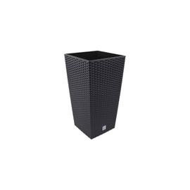 Anthracite premium quality 7 L Rato Square flower pot, rattan style
