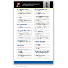 Garmin GPSMAP 60 Qref Card Checklist (Qref GPS Quick Reference)