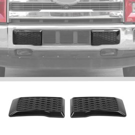 JWWY Front Bumper Grille Radiator Cover Trim Garnish Fascia Fit for 2015-2020 Ford F150 Exterior Accessories ABS 2pcs Black