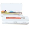 Enday Pencil Box Clear, Plastic Double Deck Pencil Case with