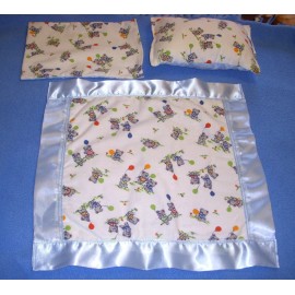 Unbranded 18 inch doll clothes that will fit most 18" dolls, homemade, blanket/pillow set