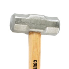 COUNCIL TOOL Sledge Hammer - 8 lb Double Face Hall Sledge with 16" Wooden handle & Forged Steel Head, Made in the USA - PR80016