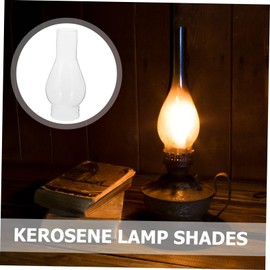 UKCOCO 2pcs Kerosene Lampshade Glass Oil Lamp Glass Lamp Chimney Antique Lamps Shade Glass Lampshade Glass Lamp Shade Corp Lantern Chimney Oil Lamp Chimney Replacement Gas Old Fashioned