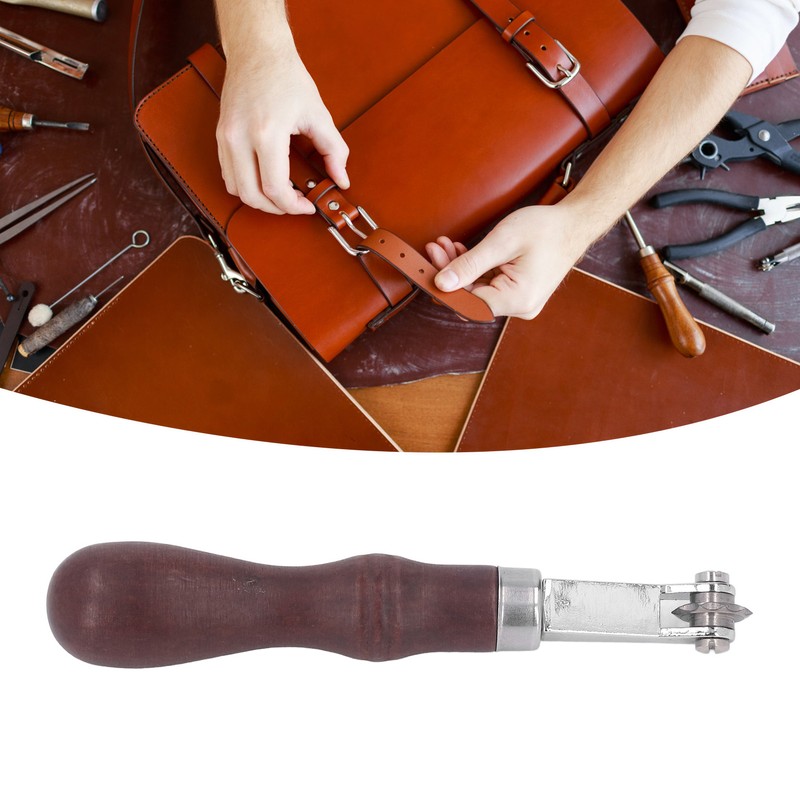 Leathercraft Spacer Set High Carbon Steel Wooden Handle Portable Durable