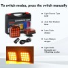 AIWARGOD 2pcs Wireless Magnetic LED Truck Tail Light Trailer Rear