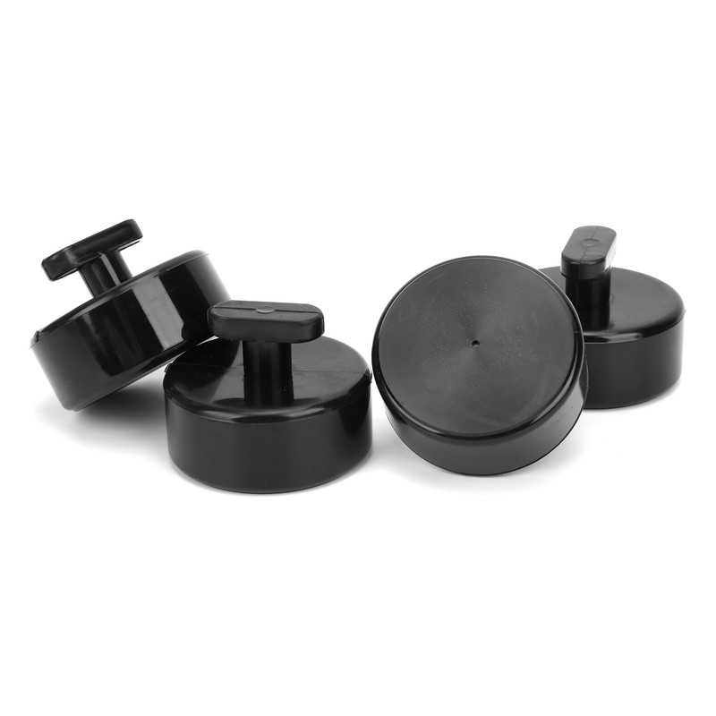 4pcs Jack Lift Pad Lifting Pucks Rubber Black Auto Accessory