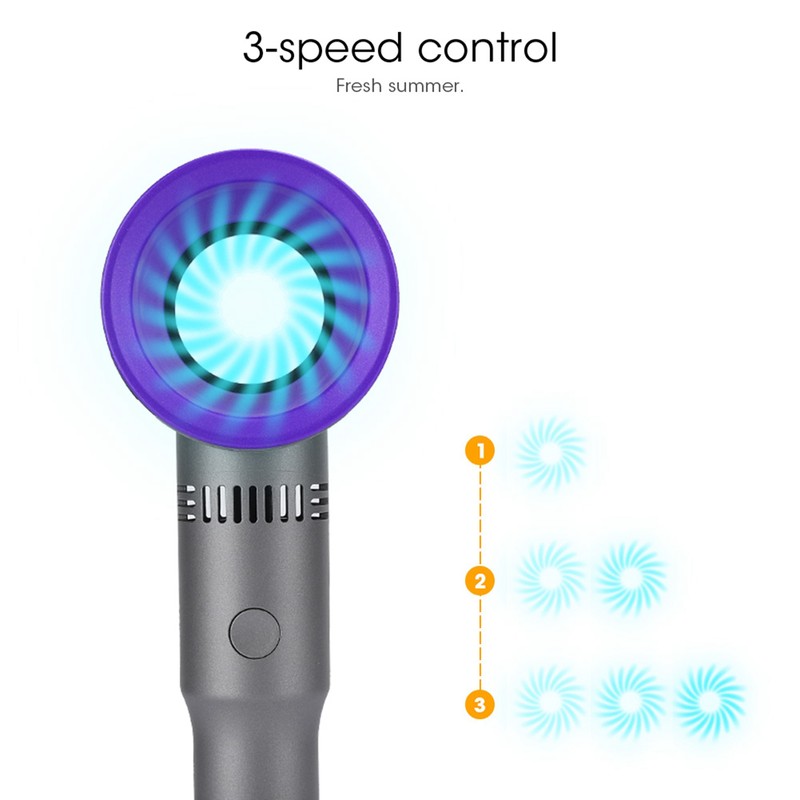 Non Blade Fan Mini Handheld Portable USB Rechargeable Fan Fourth