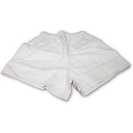 carta RSW28 White Size 28 Football Traditional rugby shorts with pockets, button and tie cord 100% Cotton, Solid, XXS