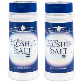 Nature's Supreme Kosher Salt 16oz (Pack of 2)