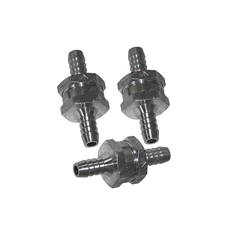 3 Pack of 8mm 5/16" One Way Non Return Fuel