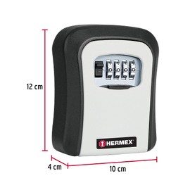 Hermex CALLA-12C, Caja de combinación guardallaves para pared, 12cm