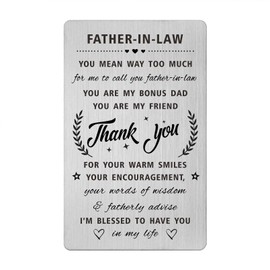 Father's Day Card for Father In Law - Gift for Dad In Law Birthday Wedding Thanksgiving Easter Card from Daughter In Law