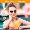 72Pcs Reusable Hard Plastic Drinking Straw, Drinking Straw Biodegradable Recyclable,