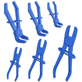 Set of 6 Hose Clamps Set, Car Pliers Set, The Set Includes Hose Clamps in Various Sizes for a Variety of Applications, Clamping Pliers for Fuel Hoses (Blue)